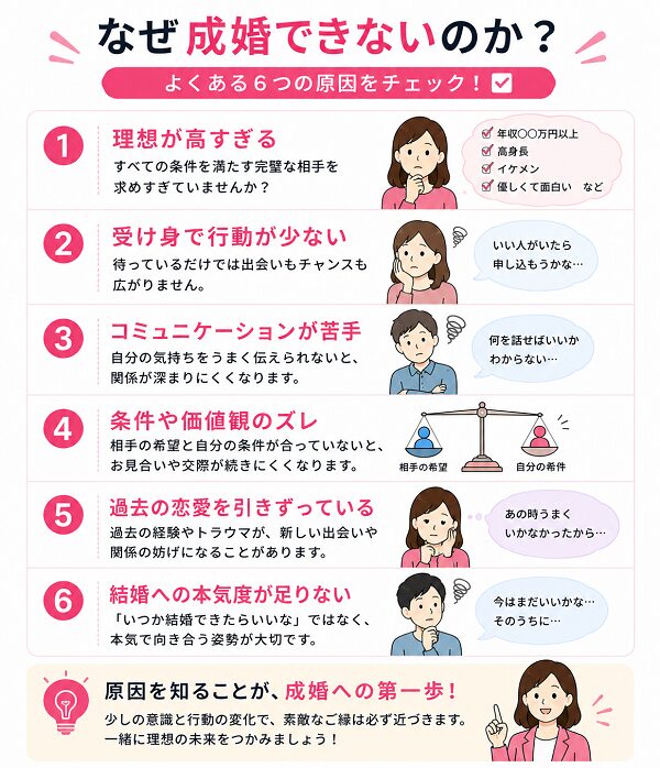 なぜ、成婚できないのか?