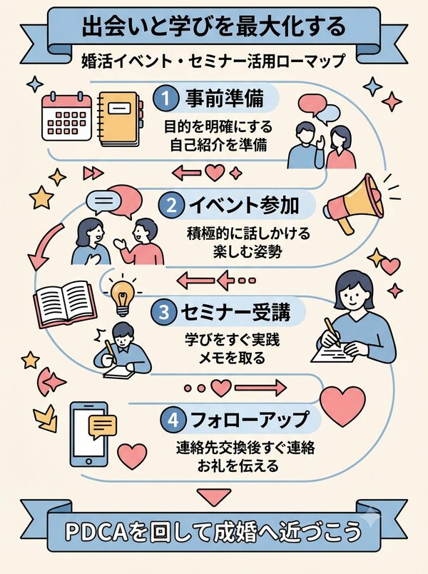 婚活イベント・セミナー活用ロードマップ
