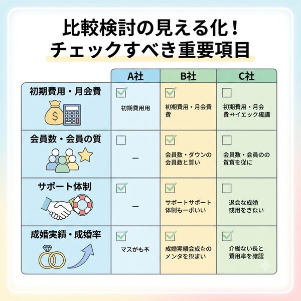 比較検討の見える化!チェックすべき重要項目