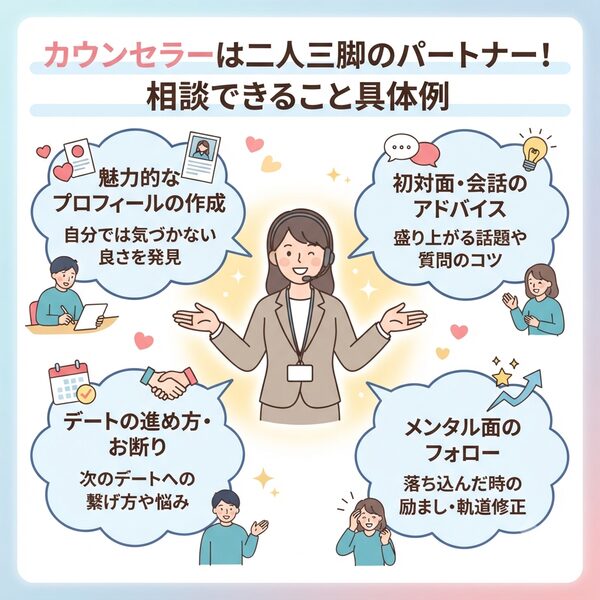 カウンセラーは二人三脚のパートナー!相談できること具体例