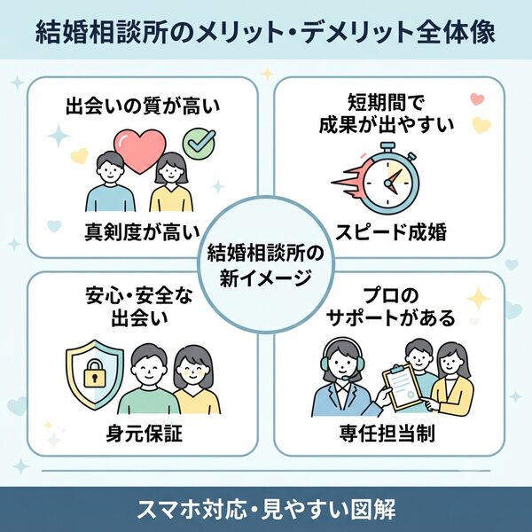 結婚相談所のメリット・デメリット全体像