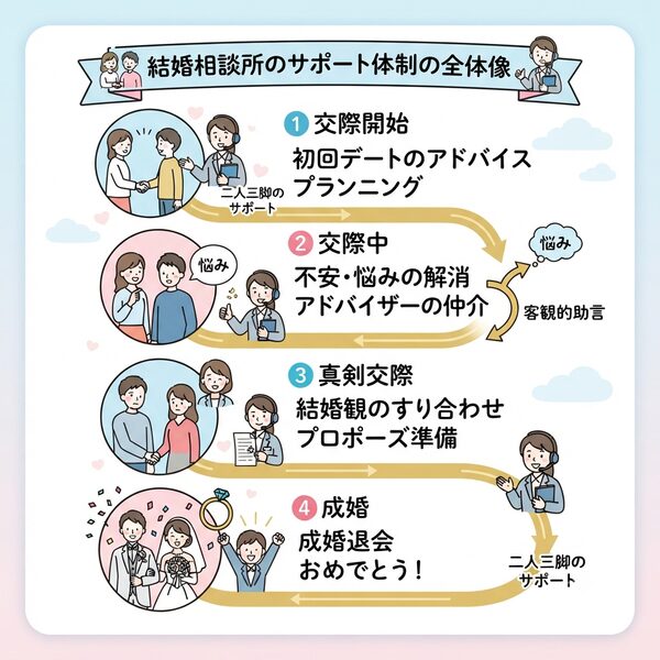 結婚相談所のサポート体制の全体像