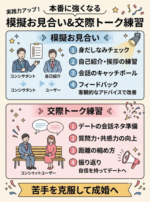 実践力アップ!模擬お見合い&交際トーク練習