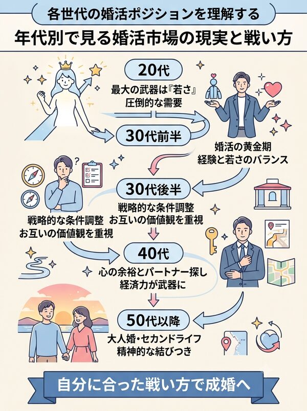 年代別で見る婚活市場の現実と戦い方