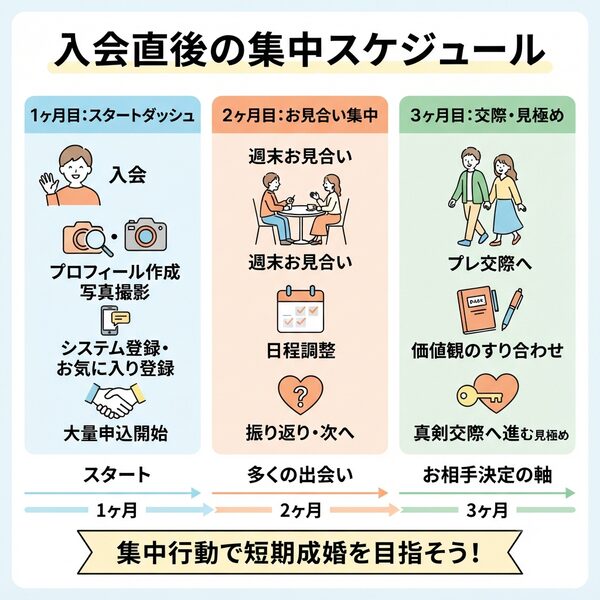 入会直後の集中スケジュール
