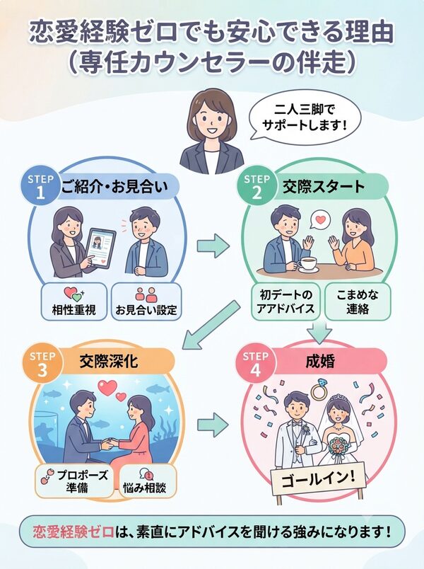 恋愛経験ゼロでも安心できる理由