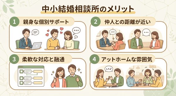 中小結婚相談所のメリット