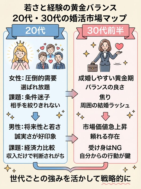 20代・30代の婚活市場マップ
