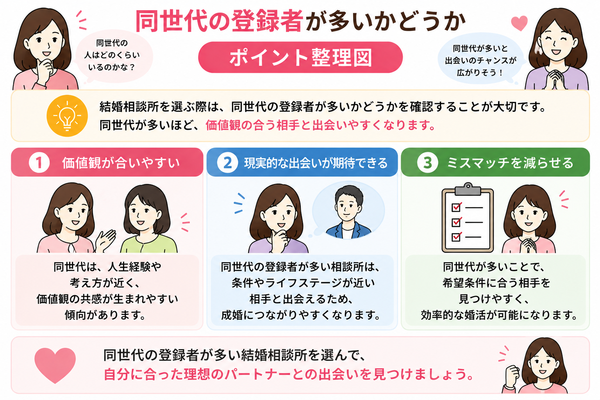 同世代の登録者が多いかどうか