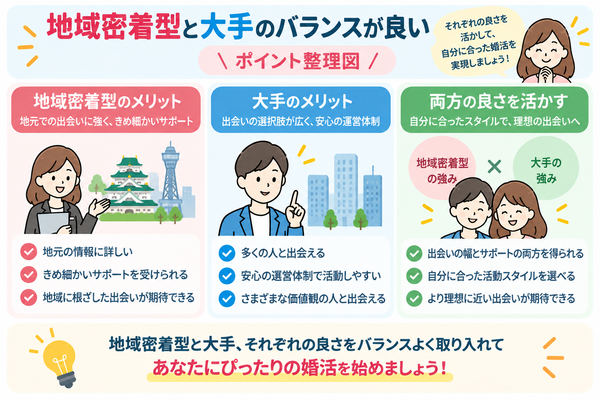 地域密着型と大手のバランスが良い