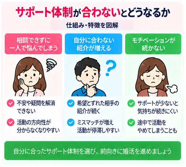 サポート体制が合わないとどうなるか