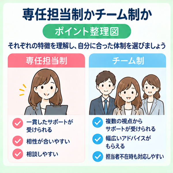 専任担当制かチーム制か