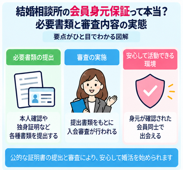結婚相談所の会員身元保証って本当?必要書類と審査内容の実態