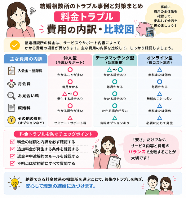 料金トラブル｜費用の内訳・比較図