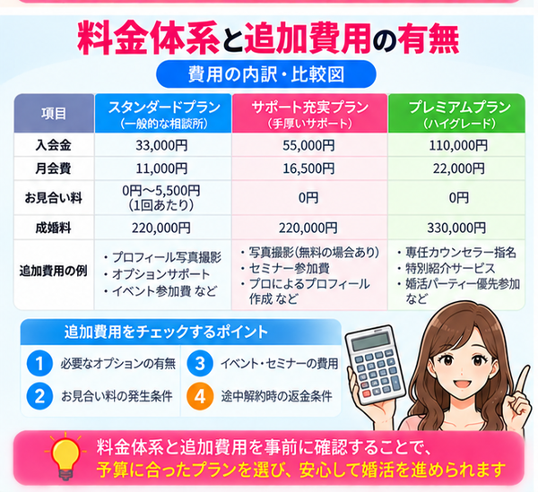 料金体系と追加費用の有無