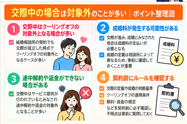 交際中の場合は対象外のことが多い