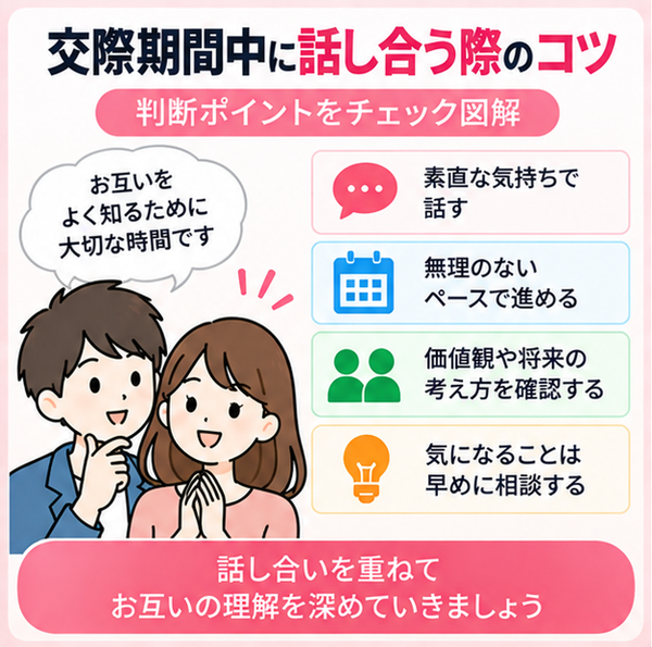 交際期間中に話し合う際のコツ