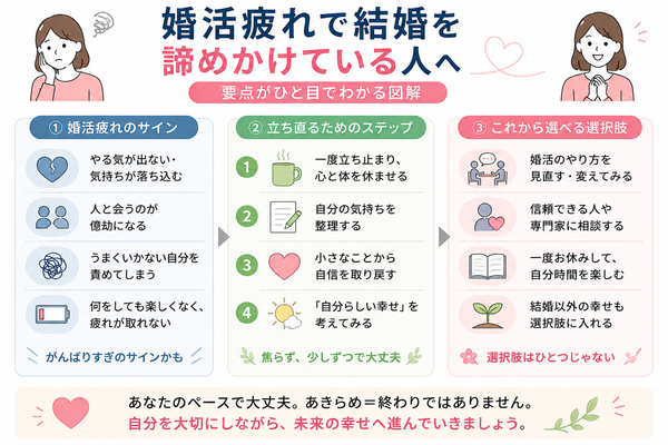 婚活疲れで結婚を諦めかけている人へ