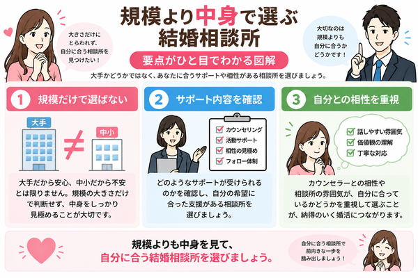 規模より中身で選ぶ結婚相談所