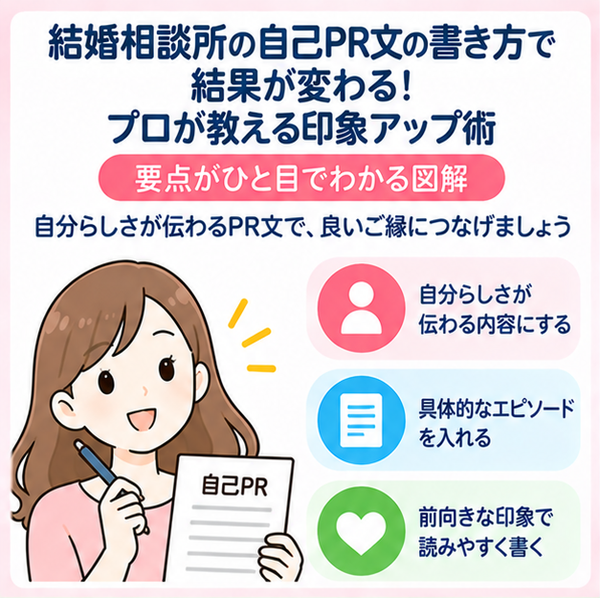 結婚相談所の自己PR文の書き方で結果が変わる!プロが教える印象アップ術