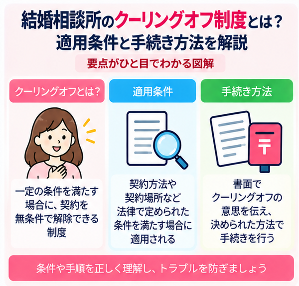 結婚相談所のクーリングオフ制度とは?適用条件と手続き方法を解説