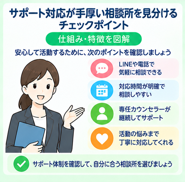 サポート対応が手厚い相談所を見分けるチェックポイント