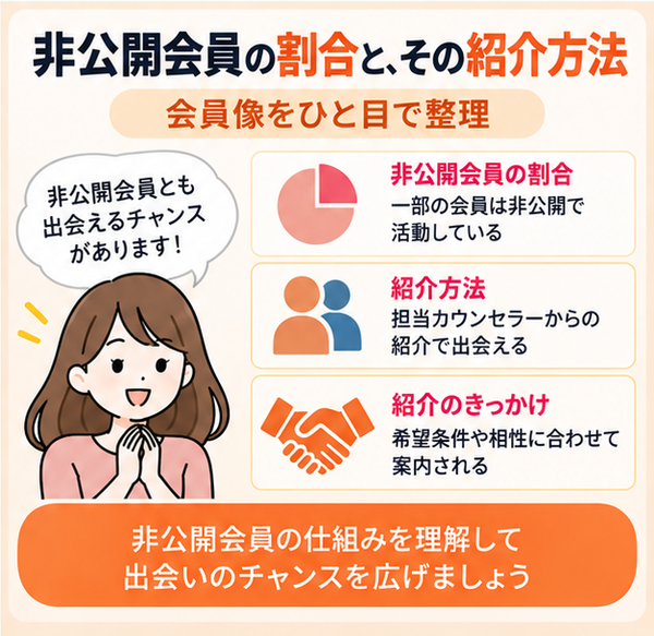 非公開会員の割合と、その紹介方法