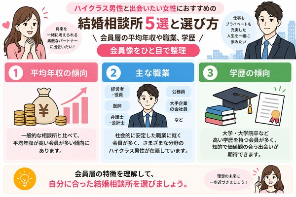 会員層の平均年収や職業、学歴|会員像をひと目で整理