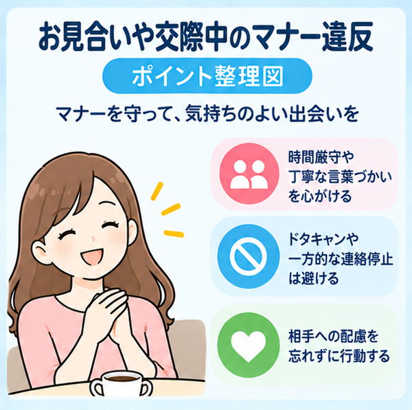 お見合いや交際中のマナー違反