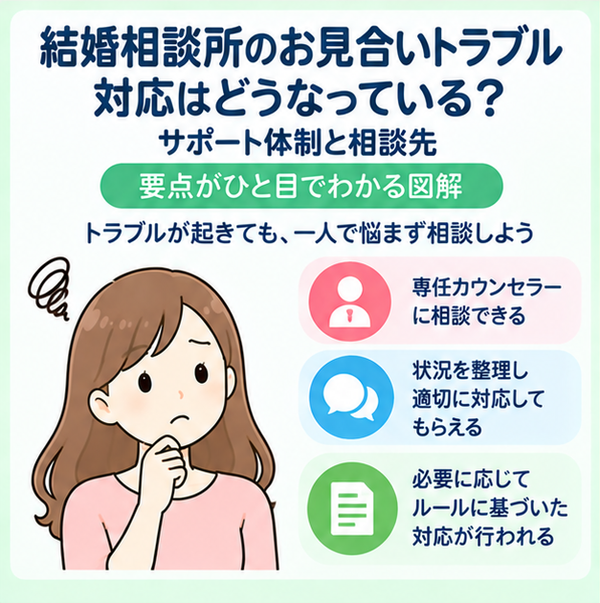 結婚相談所のお見合いトラブル対応はどうなっている?サポート体制と相談先