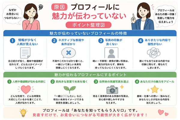 原因② プロフィールに魅力が伝わっていない