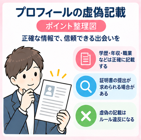 プロフィールの虚偽記載