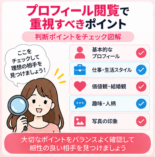 プロフィール閲覧で重視すべきポイント