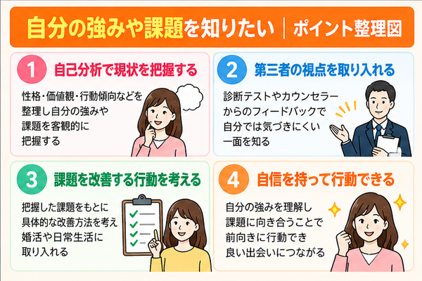 自分の強みや課題を知りたい