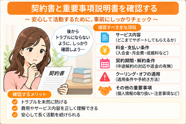 契約書と重要事項説明書を確認する