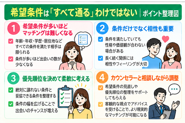 希望条件は「すべて通る」わけではない