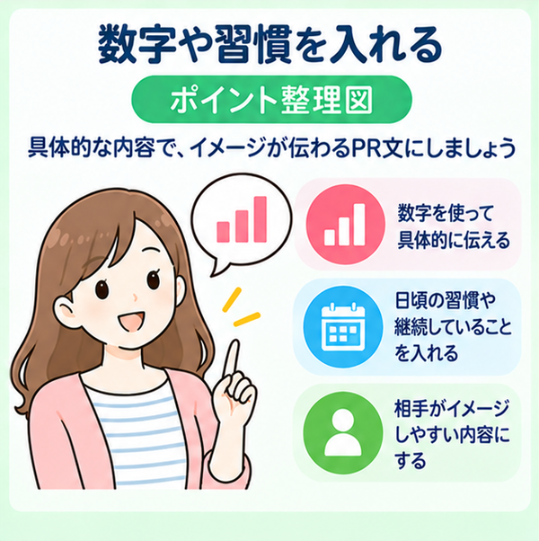 数字や習慣を入れる