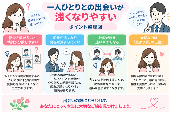 一人ひとりとの出会いが浅くなりやすい
