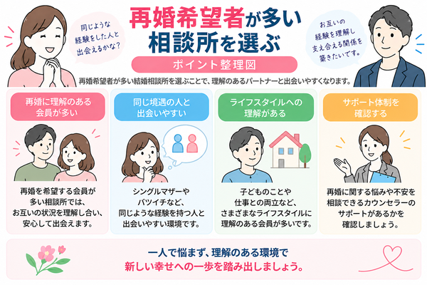 再婚希望者が多い相談所を選ぶ
