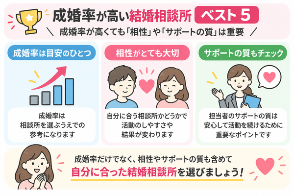 成婚率が高い結婚相談所ベスト5