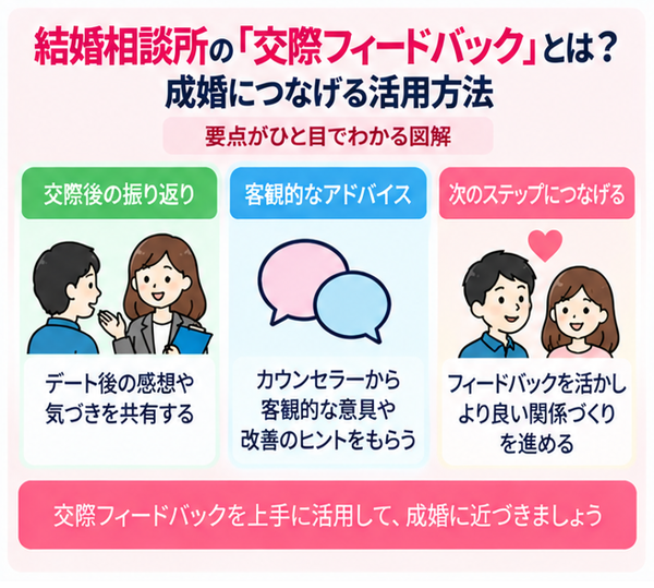 結婚相談所の「交際フィードバック」とは?成婚につなげる活用方法