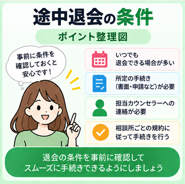 途中退会の条件