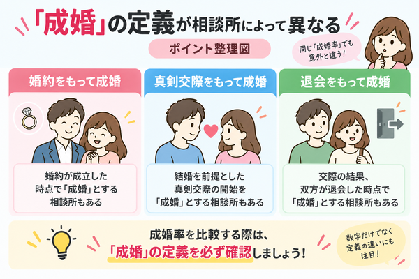 「成婚」の定義が相談所によって異なる