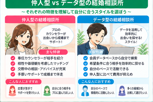 仲人型 vs データ型の結婚相談所
