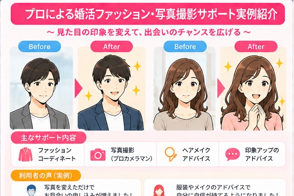 プロによる婚活ファッション・写真撮影サポート実例紹介