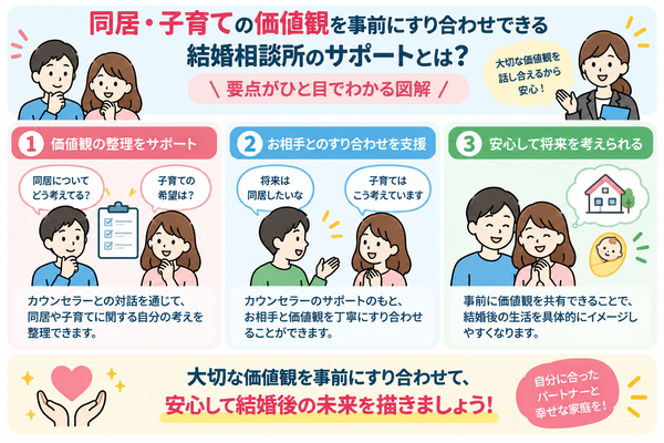 同居・子育ての価値観を事前にすり合わせできる結婚相談所のサポートとは?