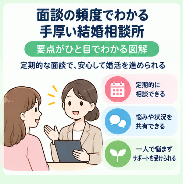 面談の頻度でわかる手厚い結婚相談所