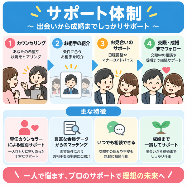 サポート体制｜仕組み・特徴を図解