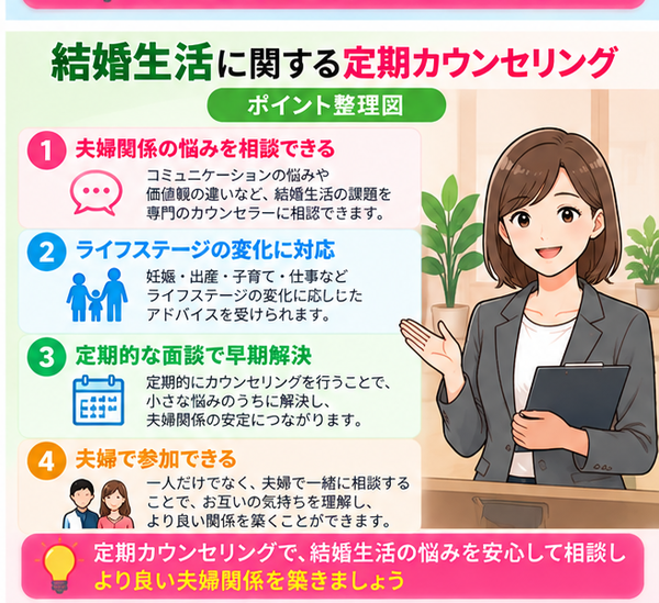 結婚生活に関する定期カウンセリング