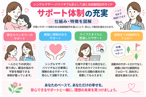 サポート体制の充実|仕組み・特徴を図解